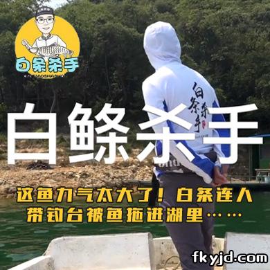 白条杀手 这鱼力气太大了！白条连人带钓台被鱼拖进湖里……